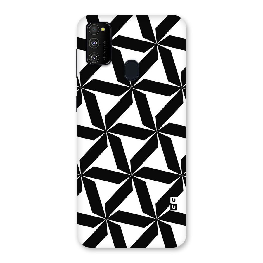 Black White Fan Design Back Case for Galaxy M30s