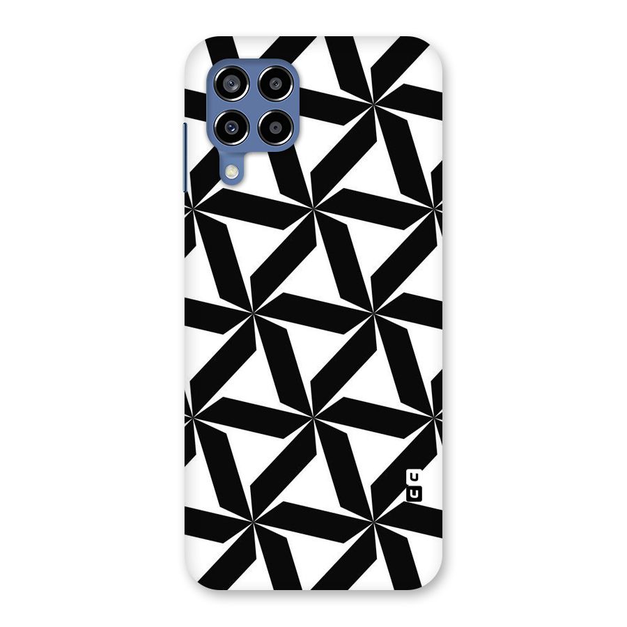 Black White Fan Design Back Case for Galaxy M53 5G