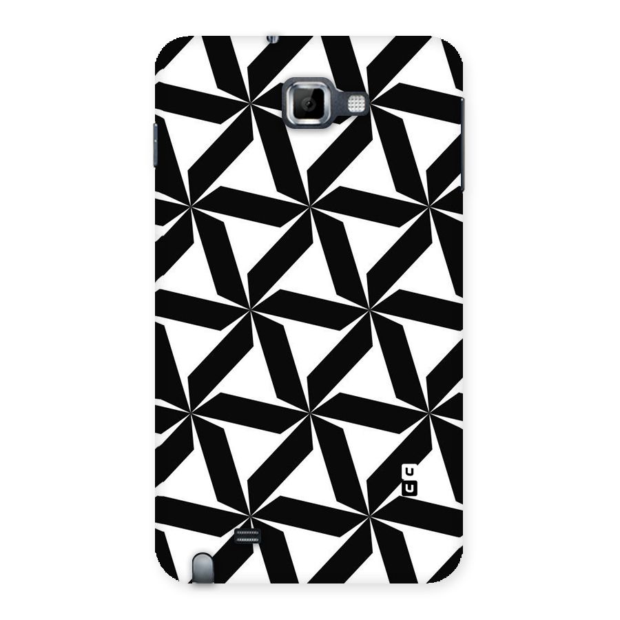 Black White Fan Design Back Case for Galaxy Note