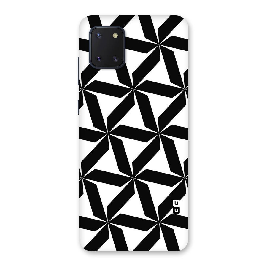 Black White Fan Design Back Case for Galaxy Note 10 Lite