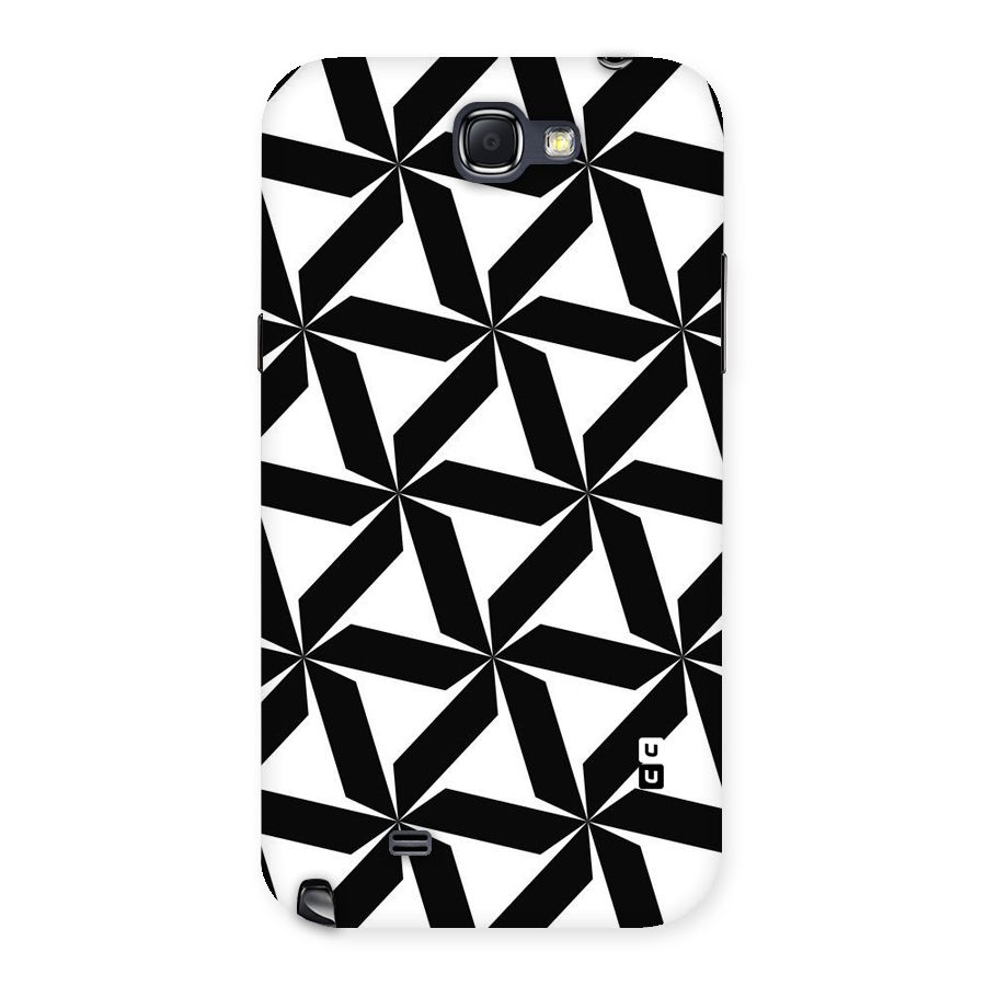 Black White Fan Design Back Case for Galaxy Note 2