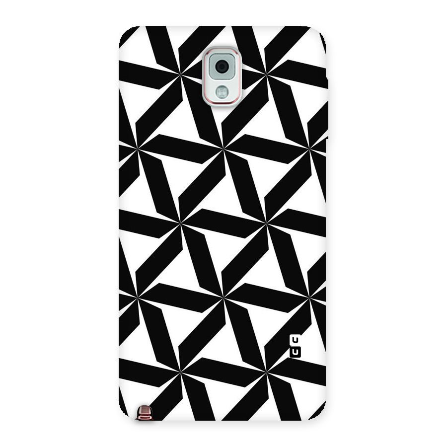 Black White Fan Design Back Case for Galaxy Note 3