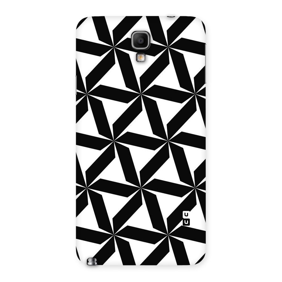 Black White Fan Design Back Case for Galaxy Note 3 Neo