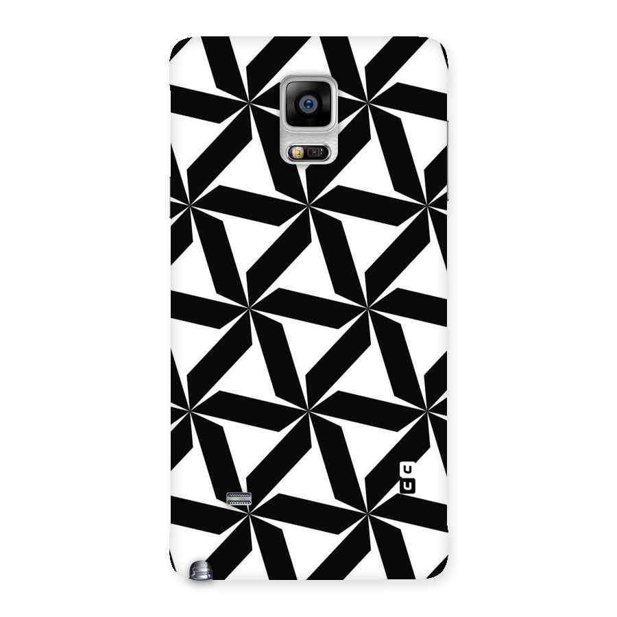 Black White Fan Design Back Case for Galaxy Note 4
