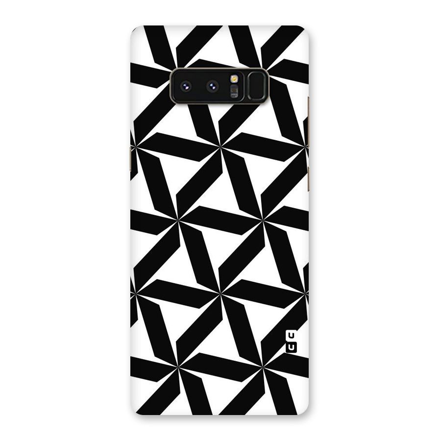 Black White Fan Design Back Case for Galaxy Note 8
