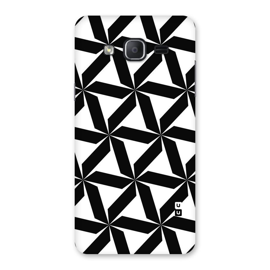 Black White Fan Design Back Case for Galaxy On7 2015