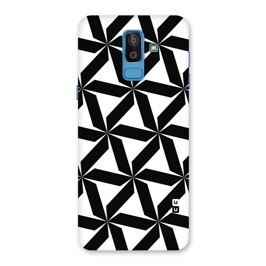 Black White Fan Design Back Case for Galaxy On8 (2018)