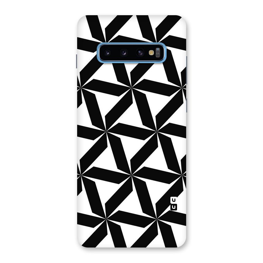 Black White Fan Design Back Case for Galaxy S10 Plus