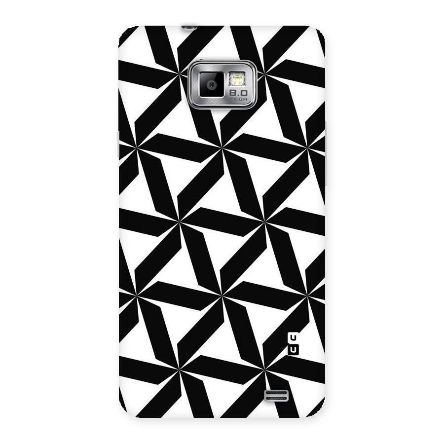 Black White Fan Design Back Case for Galaxy S2