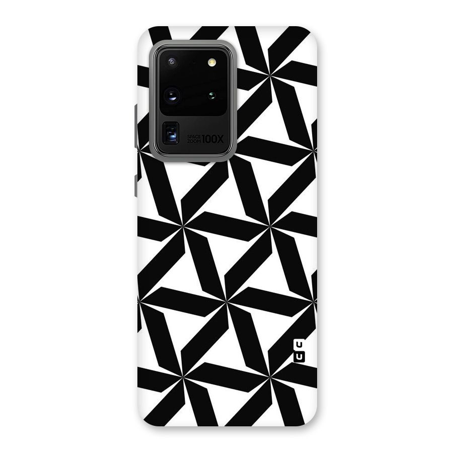 Black White Fan Design Back Case for Galaxy S20 Ultra