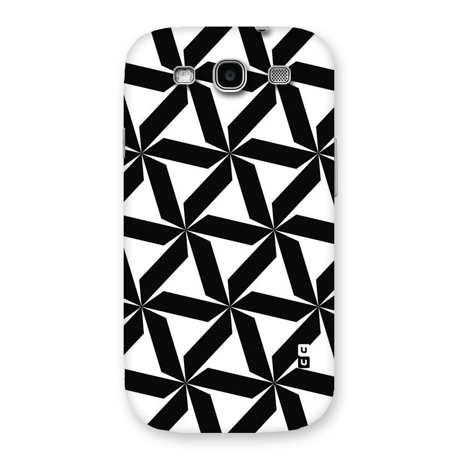 Black White Fan Design Back Case for Galaxy S3