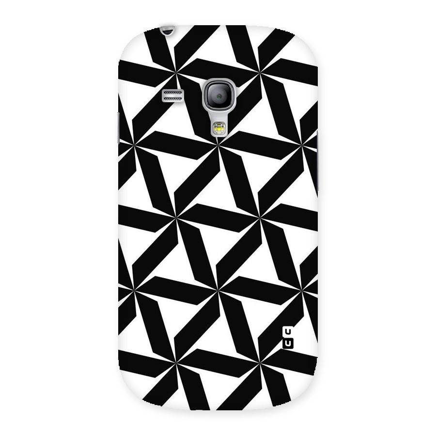 Black White Fan Design Back Case for Galaxy S3 Mini