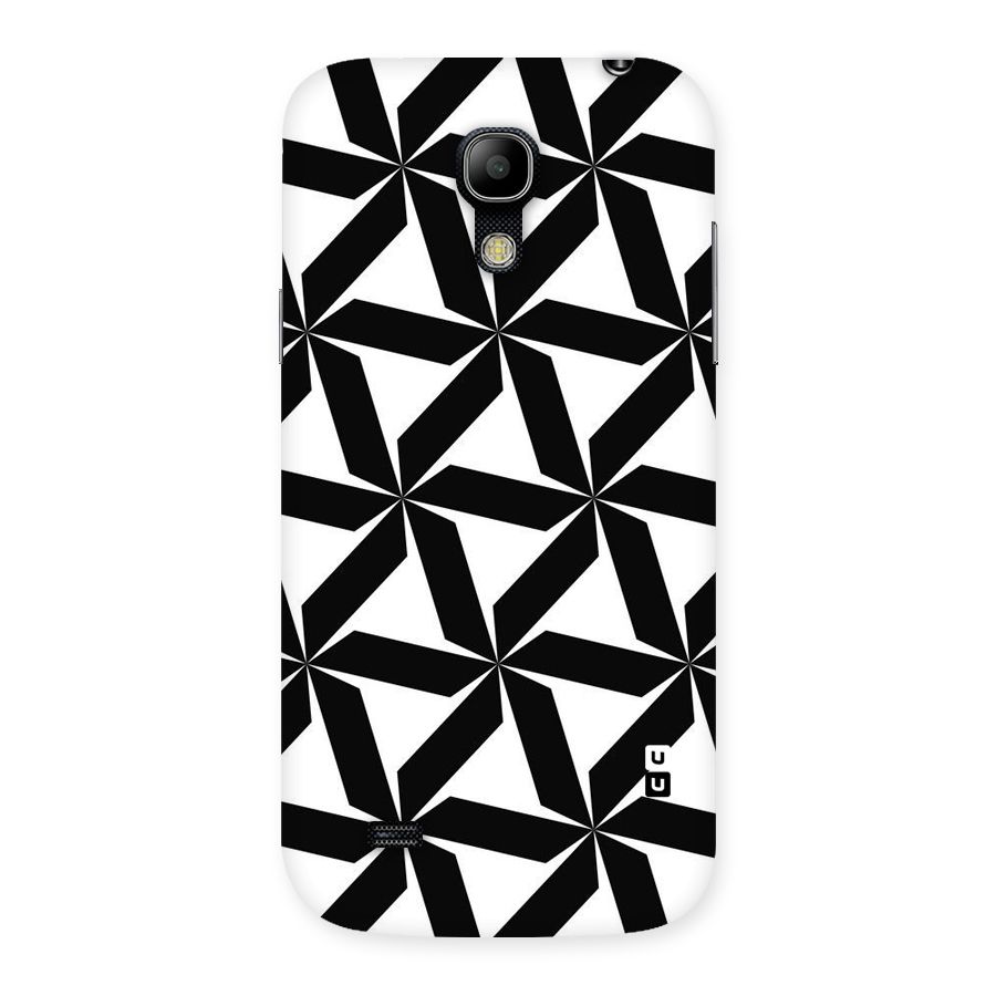 Black White Fan Design Back Case for Galaxy S4 Mini