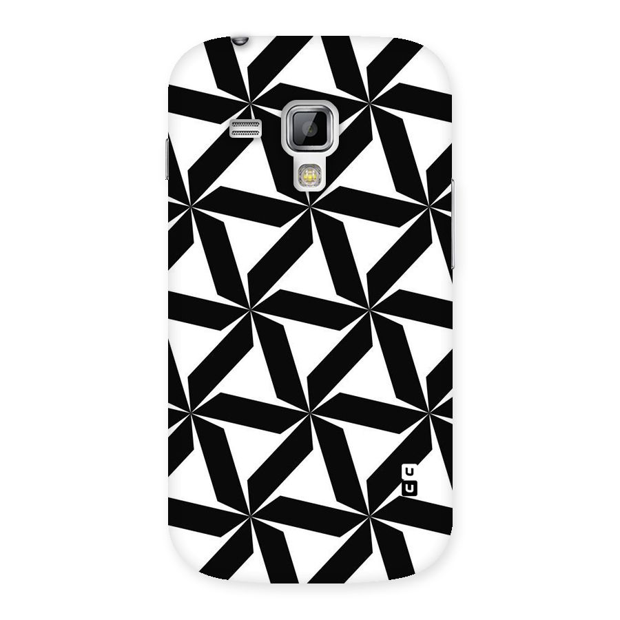 Black White Fan Design Back Case for Galaxy S Duos