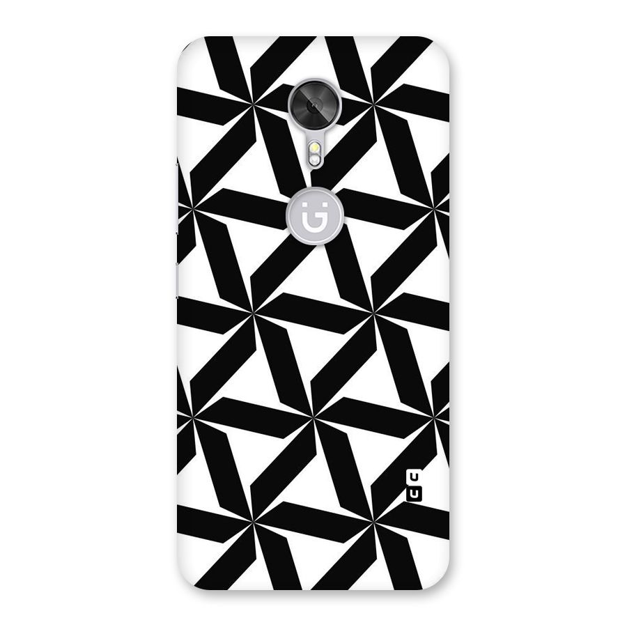 Black White Fan Design Back Case for Gionee A1