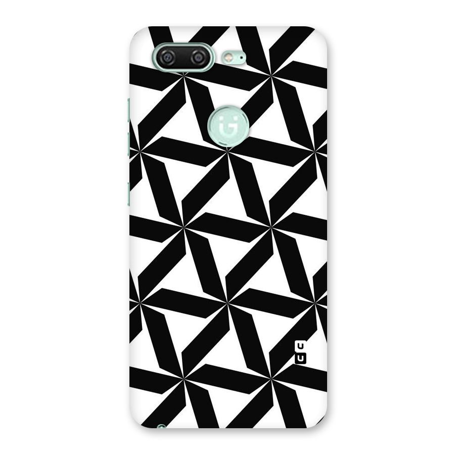 Black White Fan Design Back Case for Gionee S10