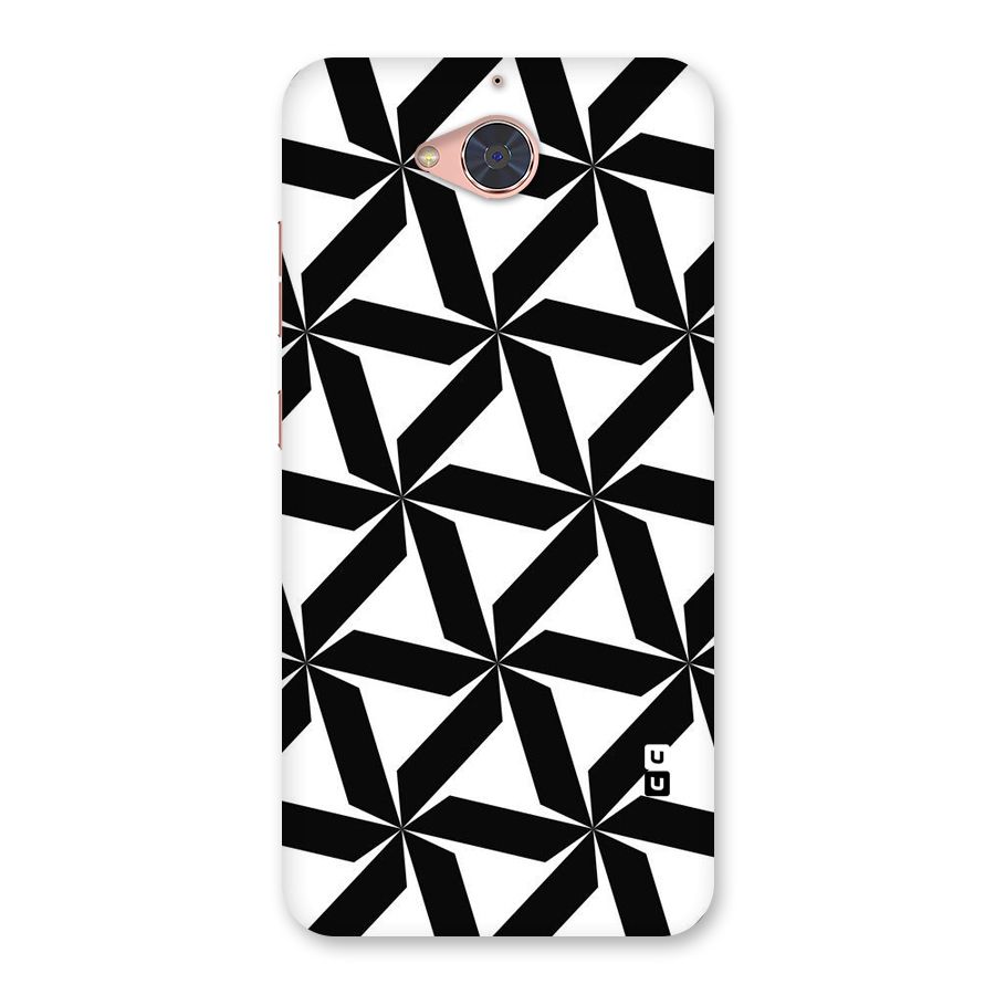 Black White Fan Design Back Case for Gionee S6 Pro