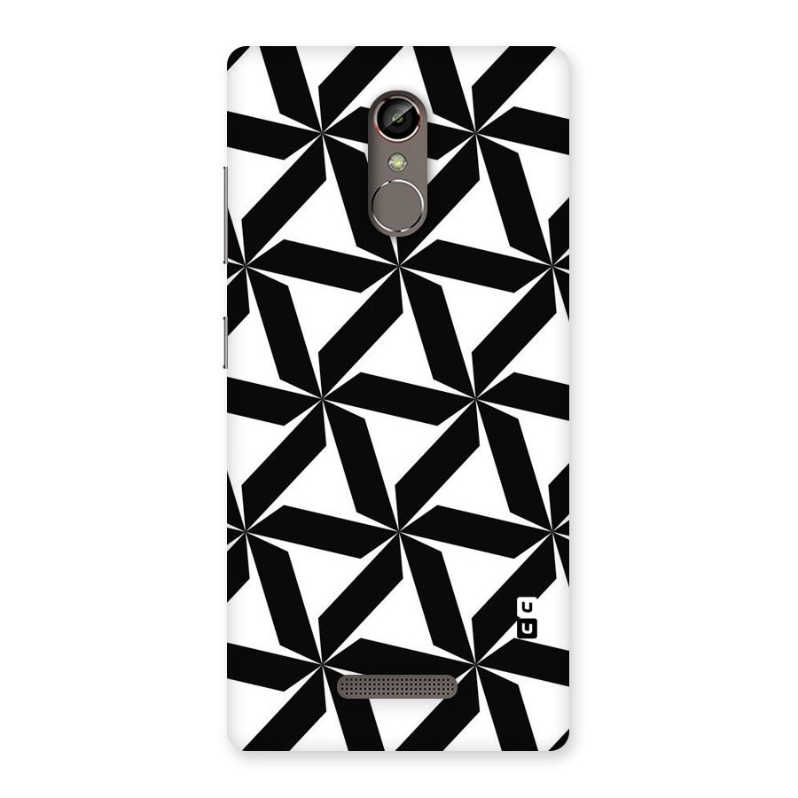 Black White Fan Design Back Case for Gionee S6s