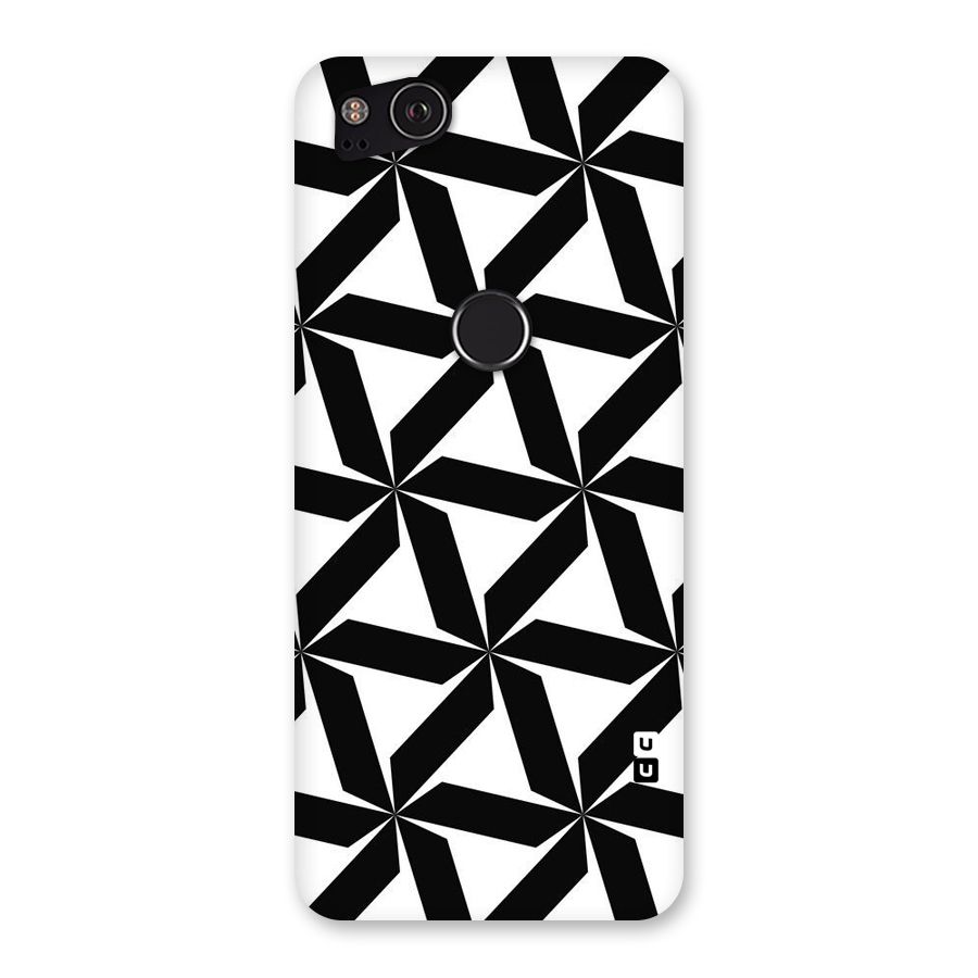 Black White Fan Design Back Case for Google Pixel 2
