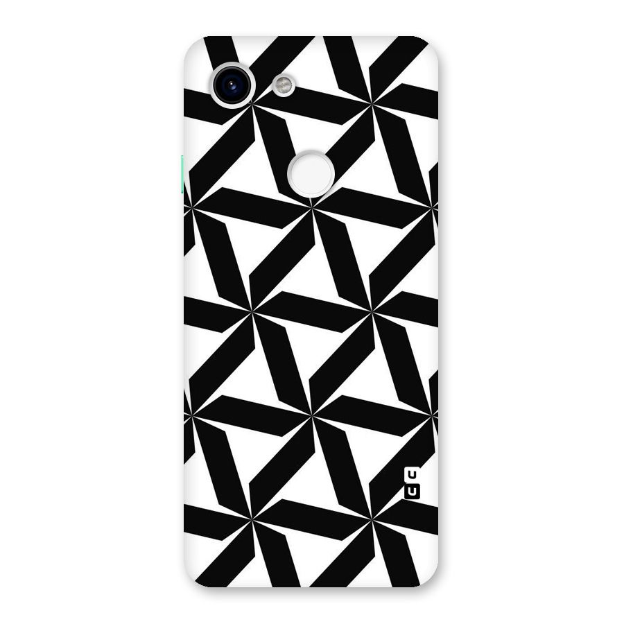 Black White Fan Design Back Case for Google Pixel 3