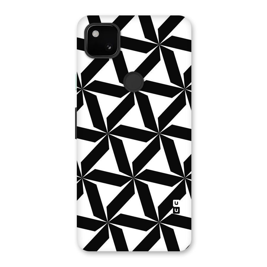 Black White Fan Design Back Case for Google Pixel 4a