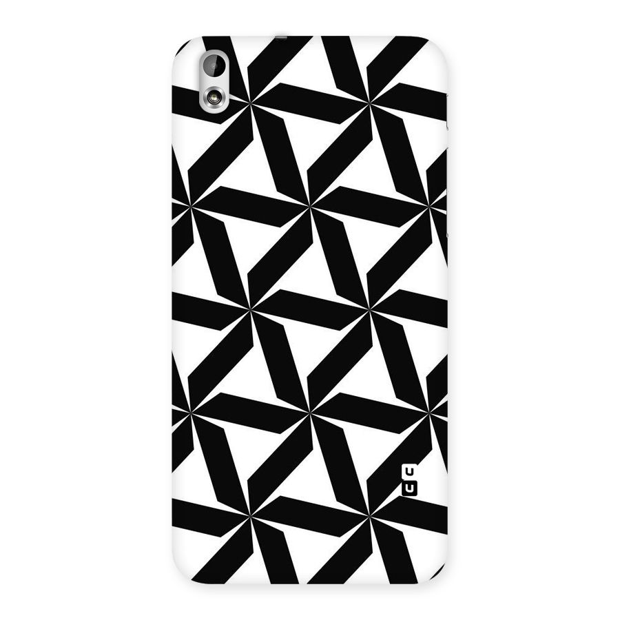 Black White Fan Design Back Case for HTC Desire 816g