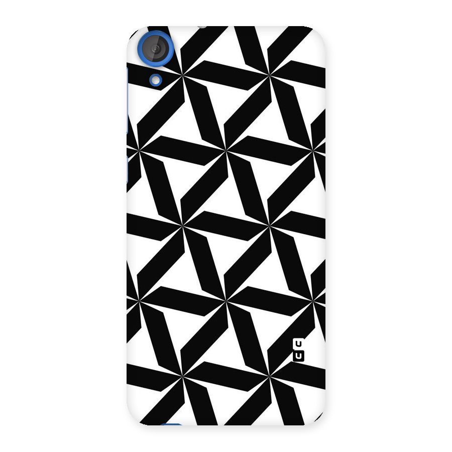Black White Fan Design Back Case for HTC Desire 820