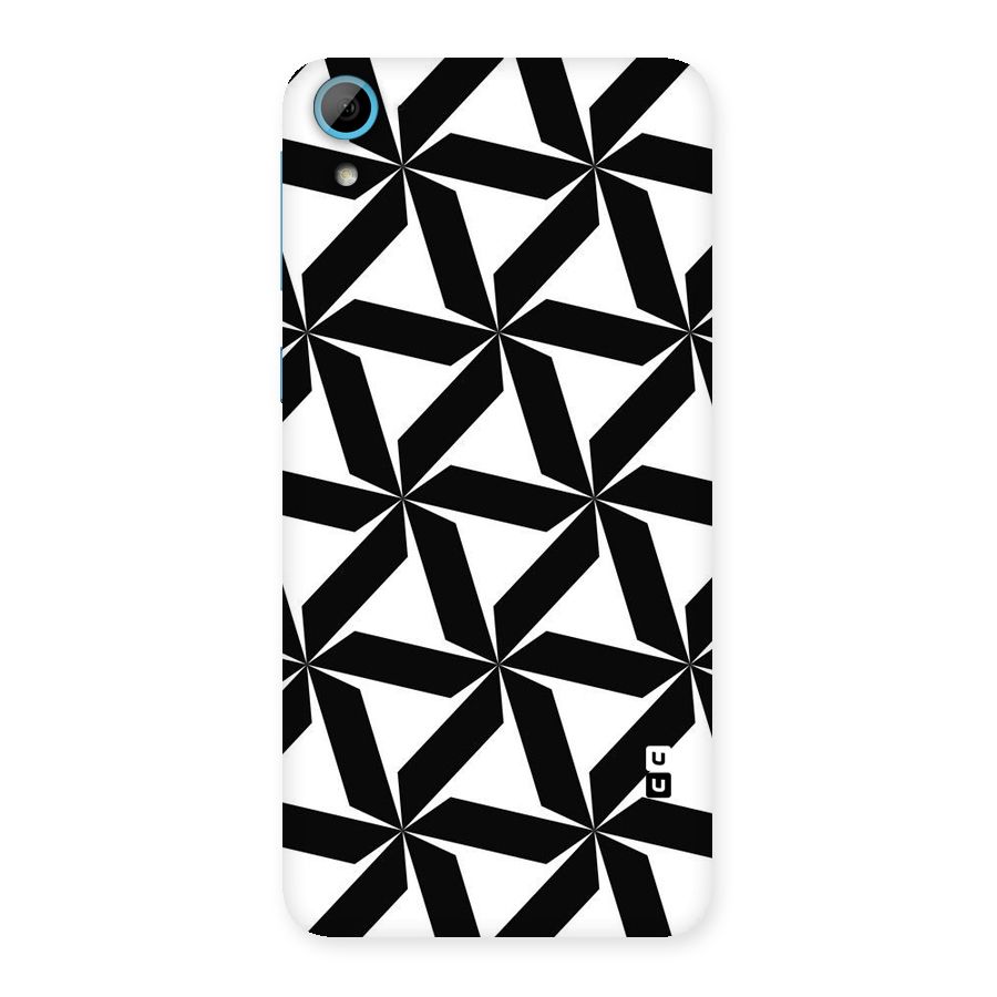Black White Fan Design Back Case for HTC Desire 826