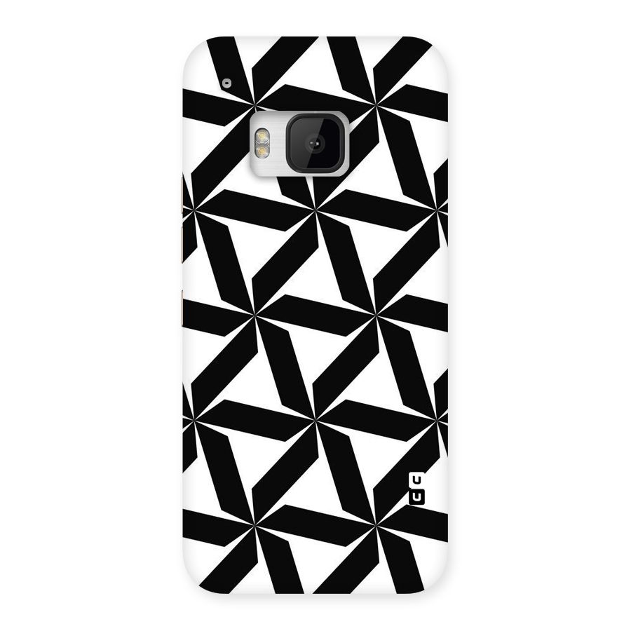 Black White Fan Design Back Case for HTC One M9