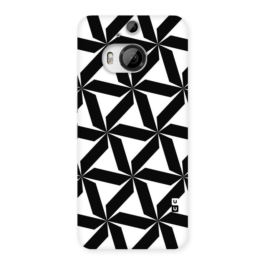 Black White Fan Design Back Case for HTC One M9 Plus