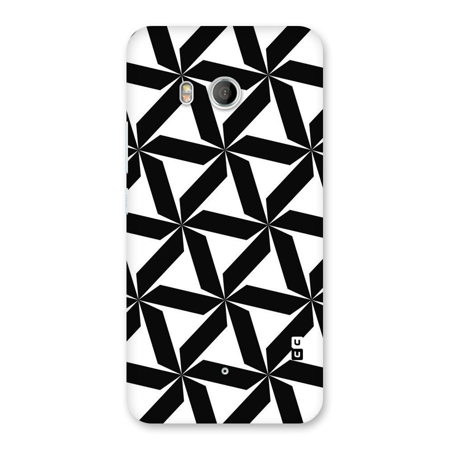 Black White Fan Design Back Case for HTC U11