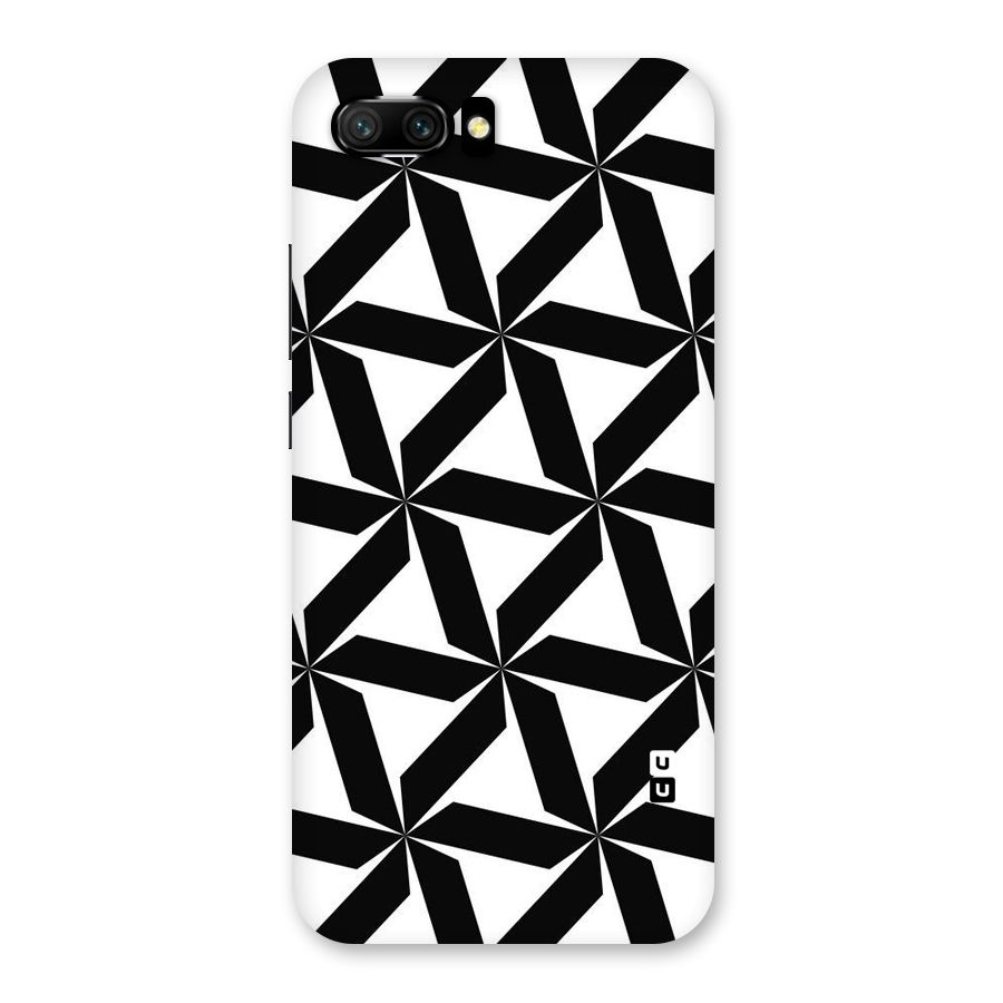 Black White Fan Design Back Case for Honor 10