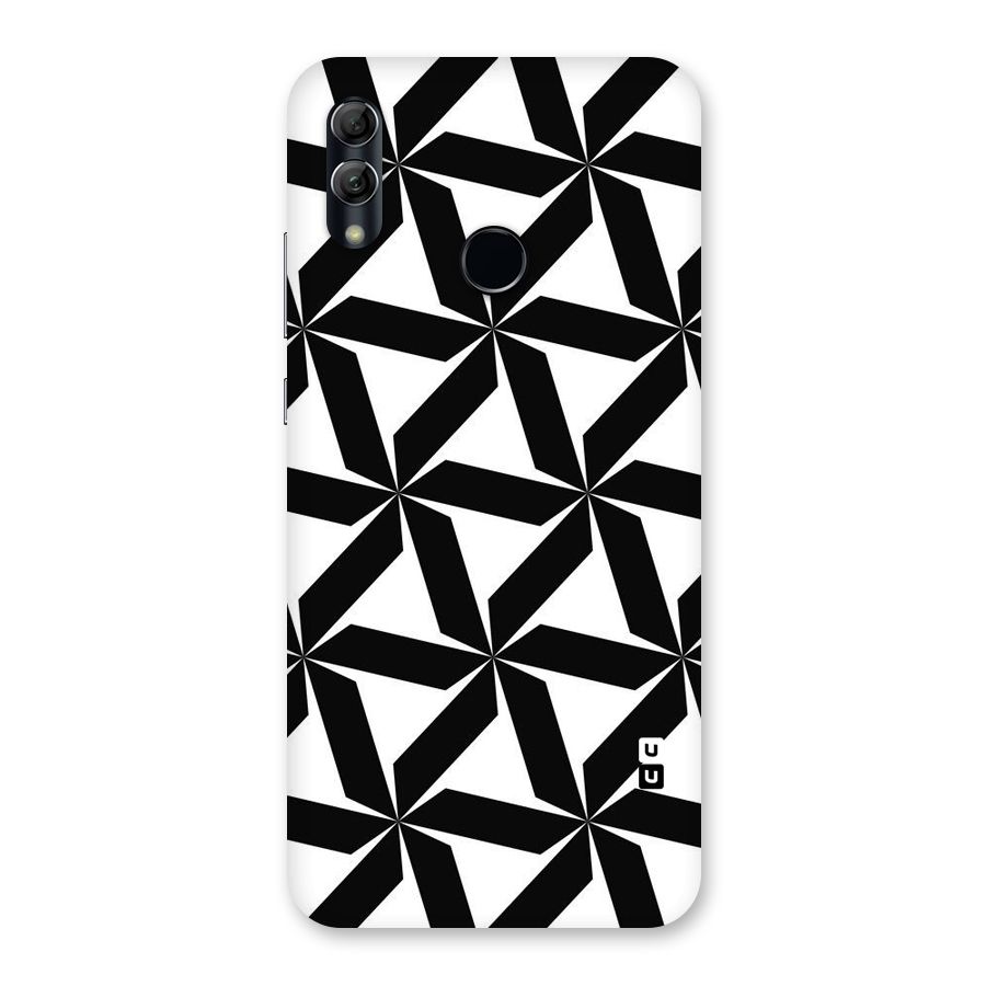 Black White Fan Design Back Case for Honor 10 Lite