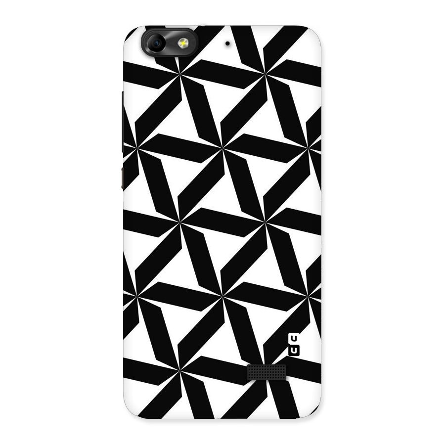 Black White Fan Design Back Case for Honor 4C