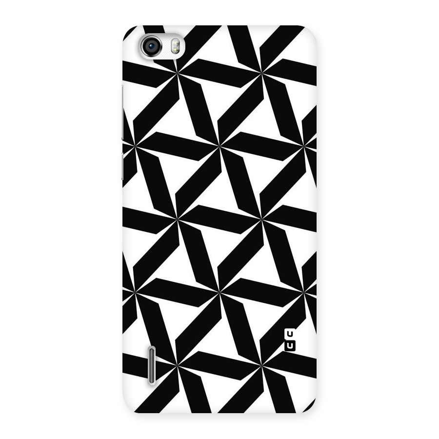 Black White Fan Design Back Case for Honor 6