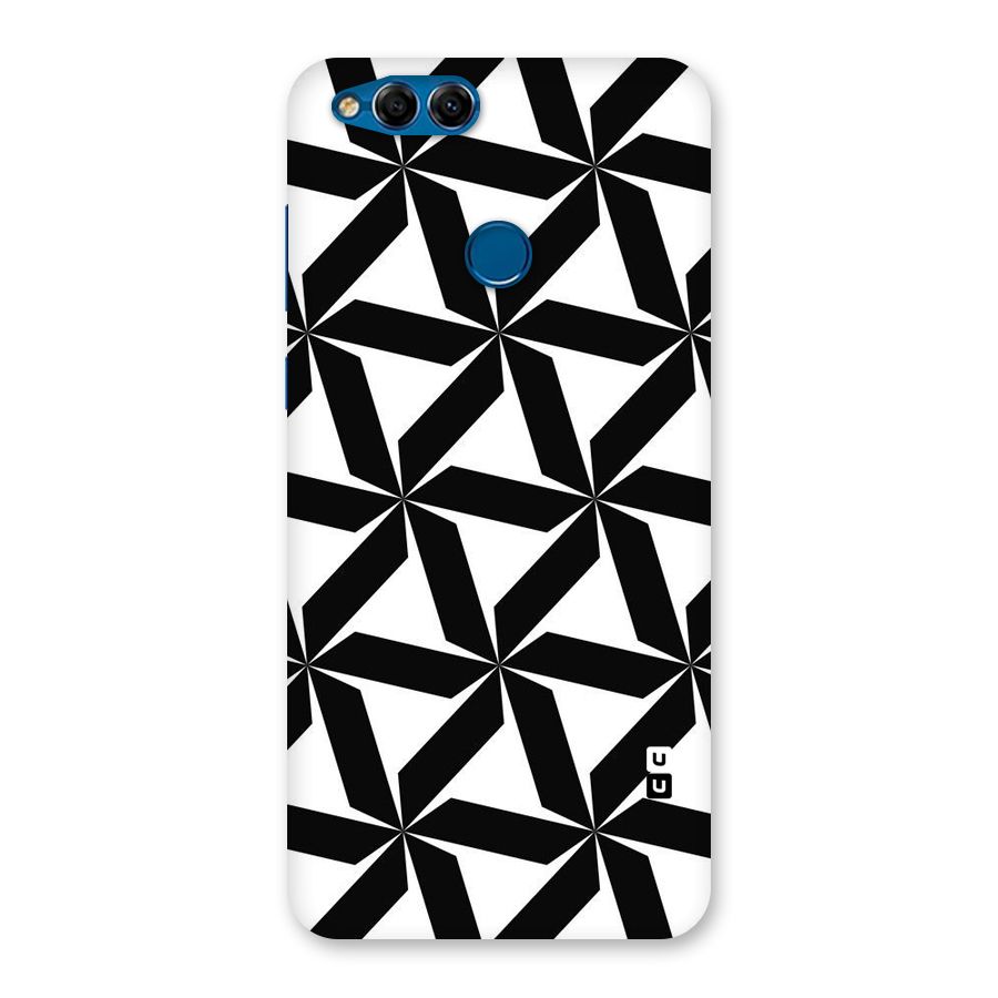 Black White Fan Design Back Case for Honor 7X