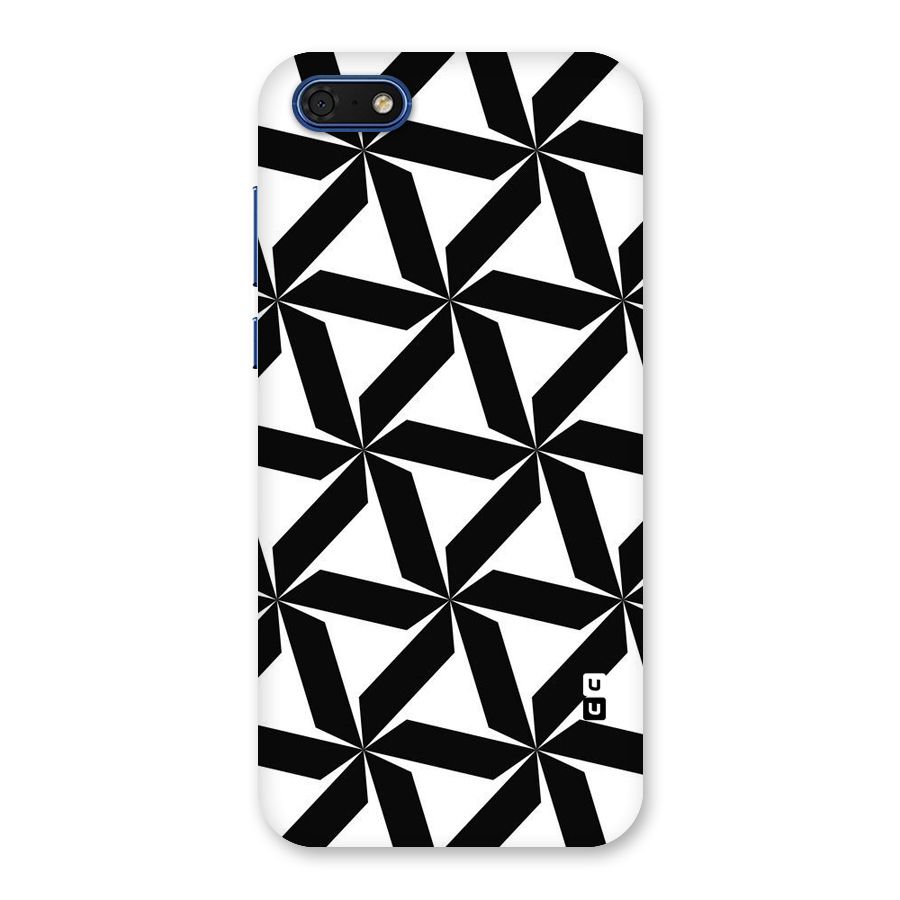 Black White Fan Design Back Case for Honor 7s