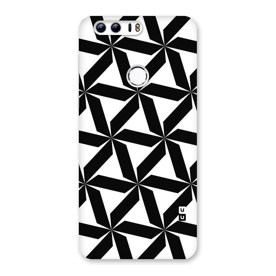 Black White Fan Design Back Case for Honor 8