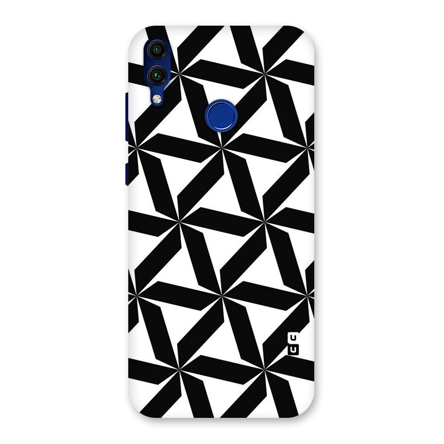 Black White Fan Design Back Case for Honor 8C