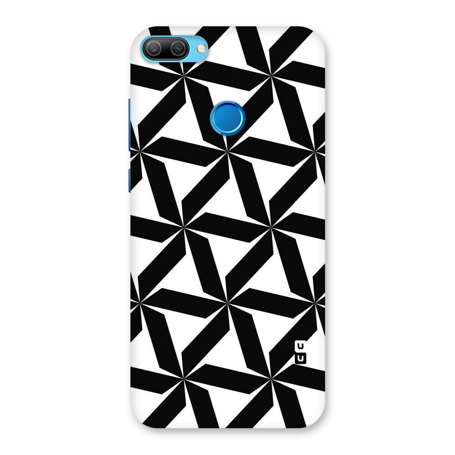 Black White Fan Design Back Case for Honor 9N