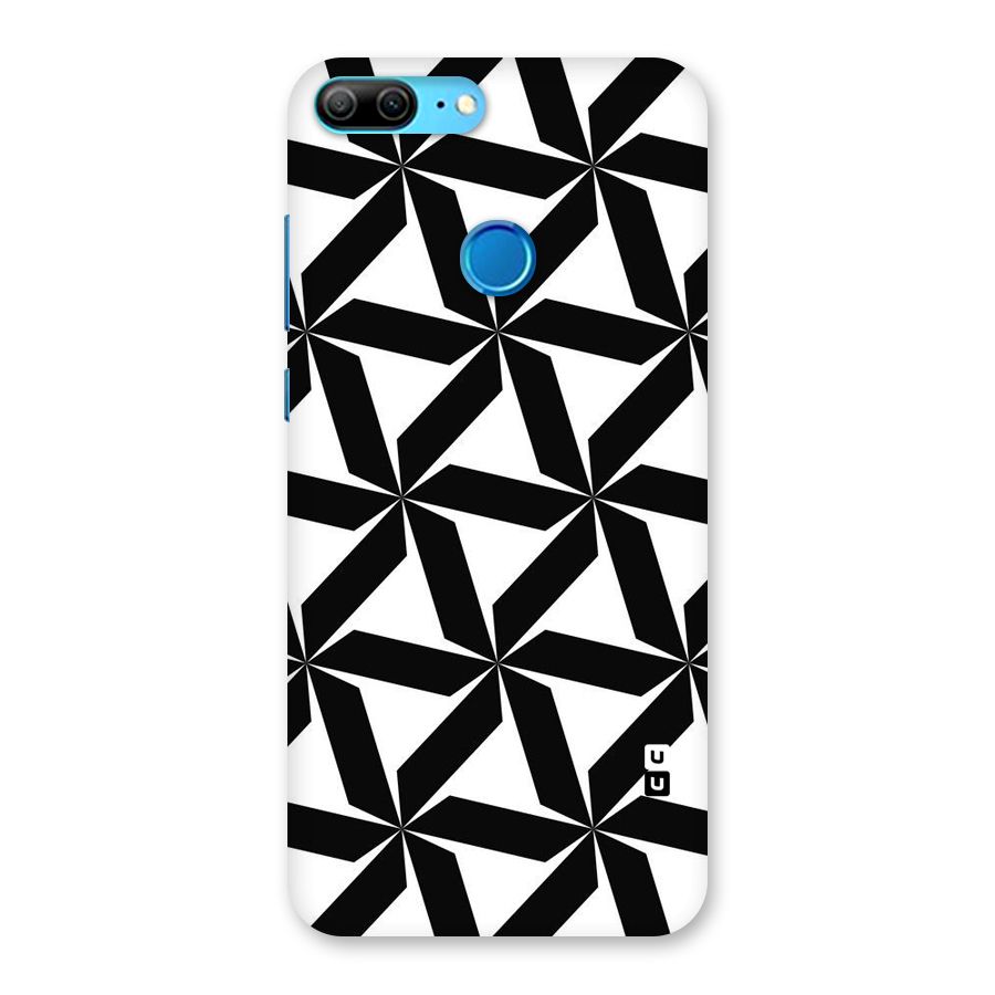 Black White Fan Design Back Case for Honor 9 Lite