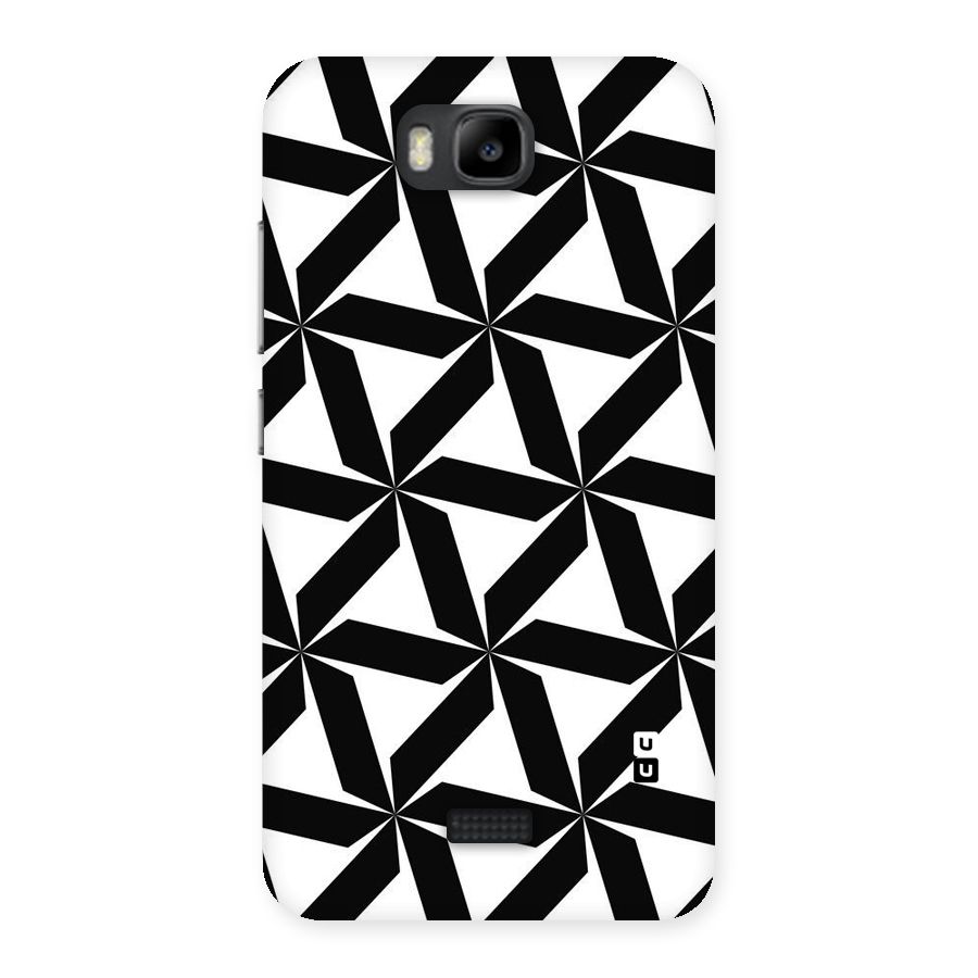 Black White Fan Design Back Case for Honor Bee