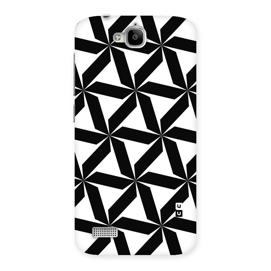 Black White Fan Design Back Case for Honor Holly
