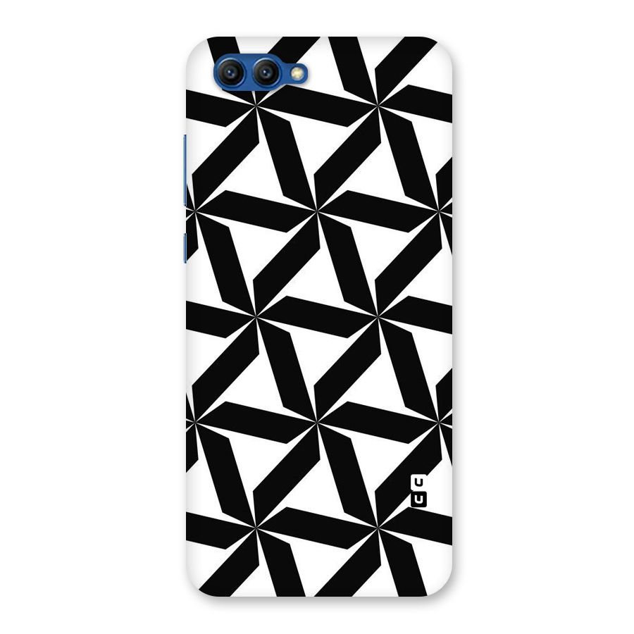 Black White Fan Design Back Case for Honor View 10
