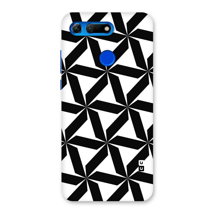 Black White Fan Design Back Case for Honor View 20