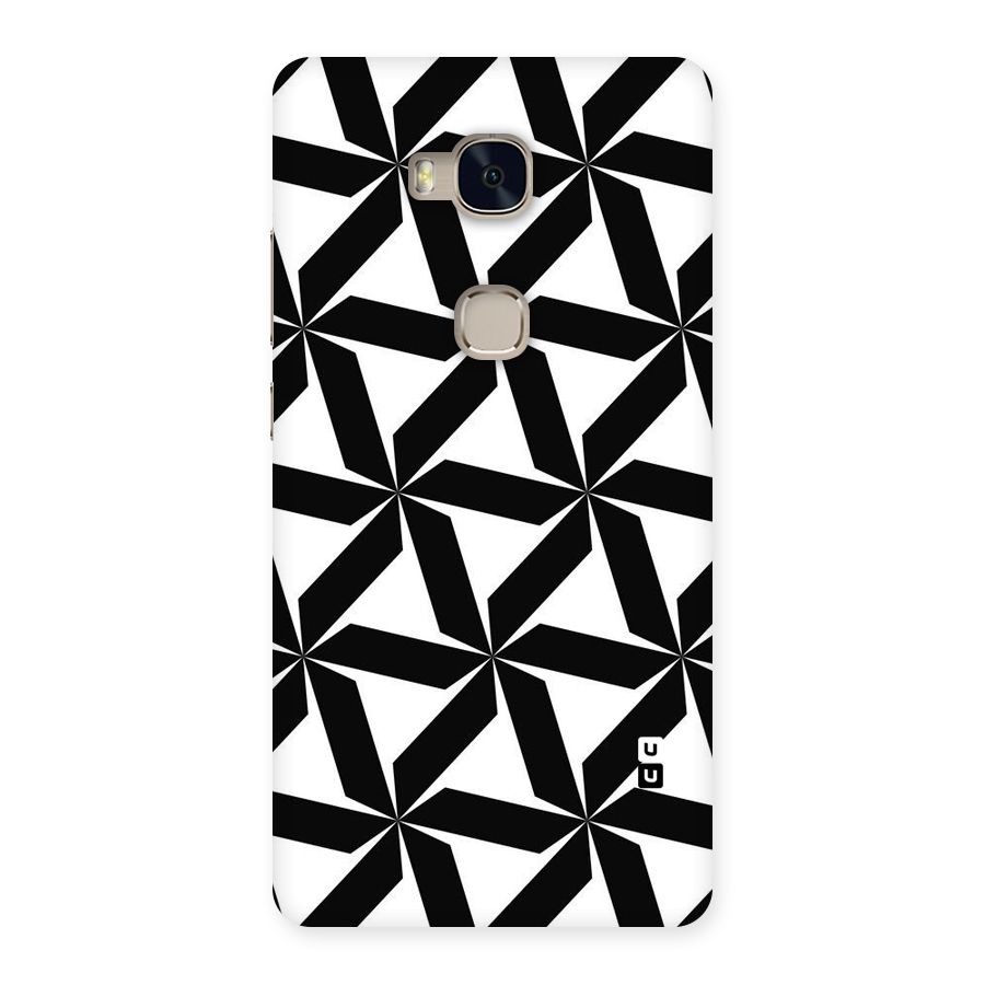 Black White Fan Design Back Case for Huawei Honor 5X