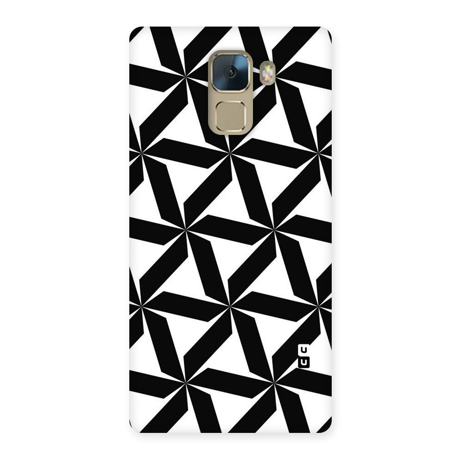 Black White Fan Design Back Case for Huawei Honor 7