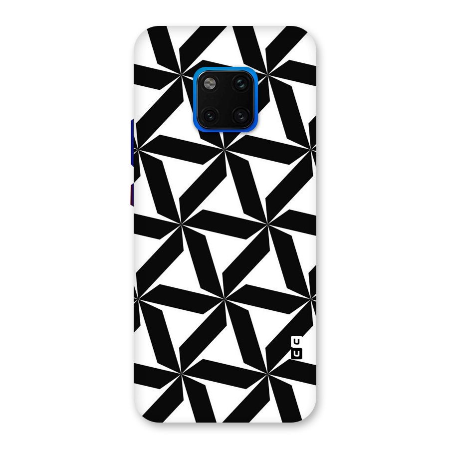 Black White Fan Design Back Case for Huawei Mate 20 Pro