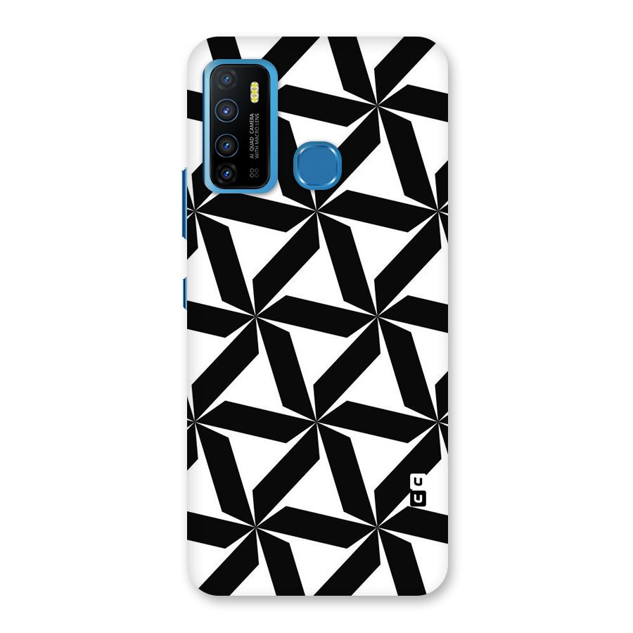 Black White Fan Design Back Case for Infinix Hot 9