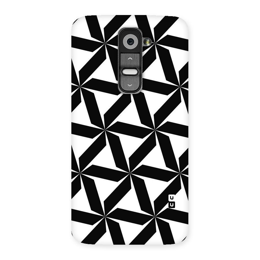 Black White Fan Design Back Case for LG G2